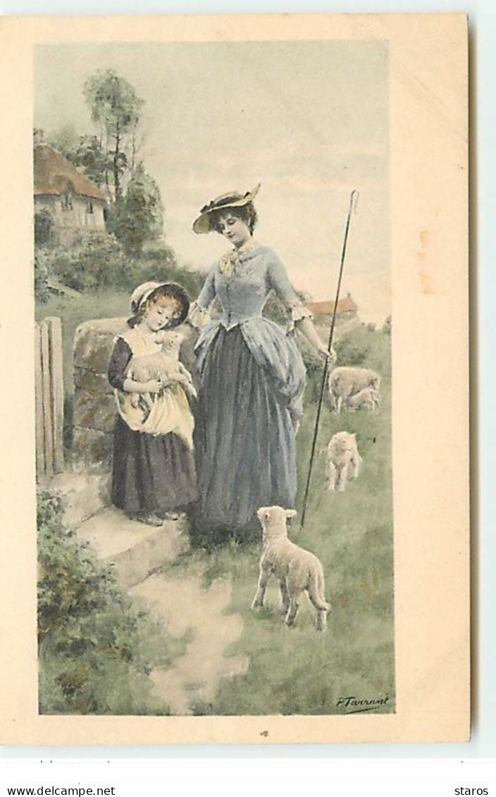 M.M. Vienne N°295 - Tarrant - Jeune Femme Et Fillette Gardant Des Moutons - Frauen