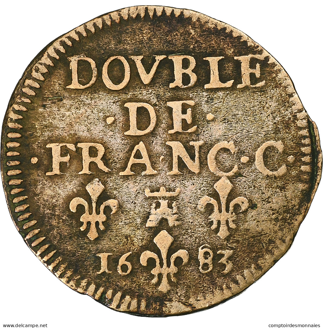 Duché De Bouillon, Godefroy-Maurice, Double De Franc-c, 1683, Cuivre, B - Andere & Zonder Classificatie