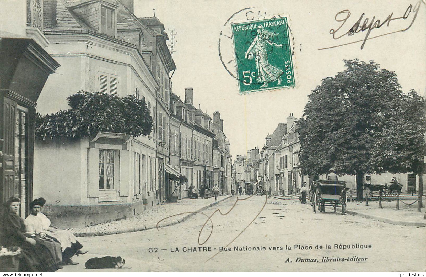 INDRE  LA CHATRE  Rue Nationale Vers La Place De La Republique - La Chatre