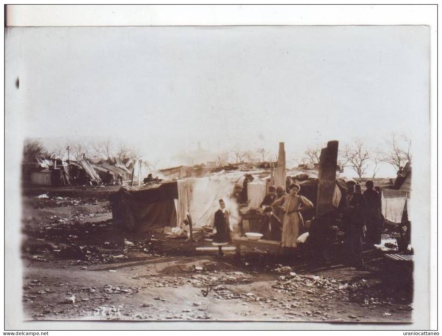 3-Mortara-Acireale-Catania-Sicilia-Foto Originale D'epoca Terremoto 1914-Accampamento Provvisorio-Tematica: Disastri - Acireale