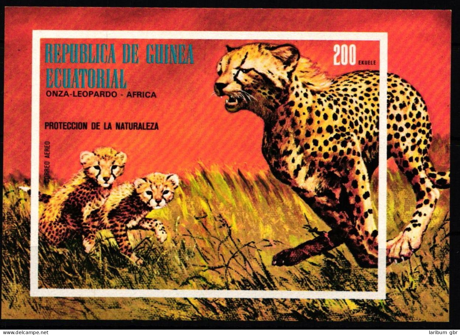 äquatorial Guinea Block 146 Postfrisch Gepard, Wildtiere #NF475 - Guinée Equatoriale