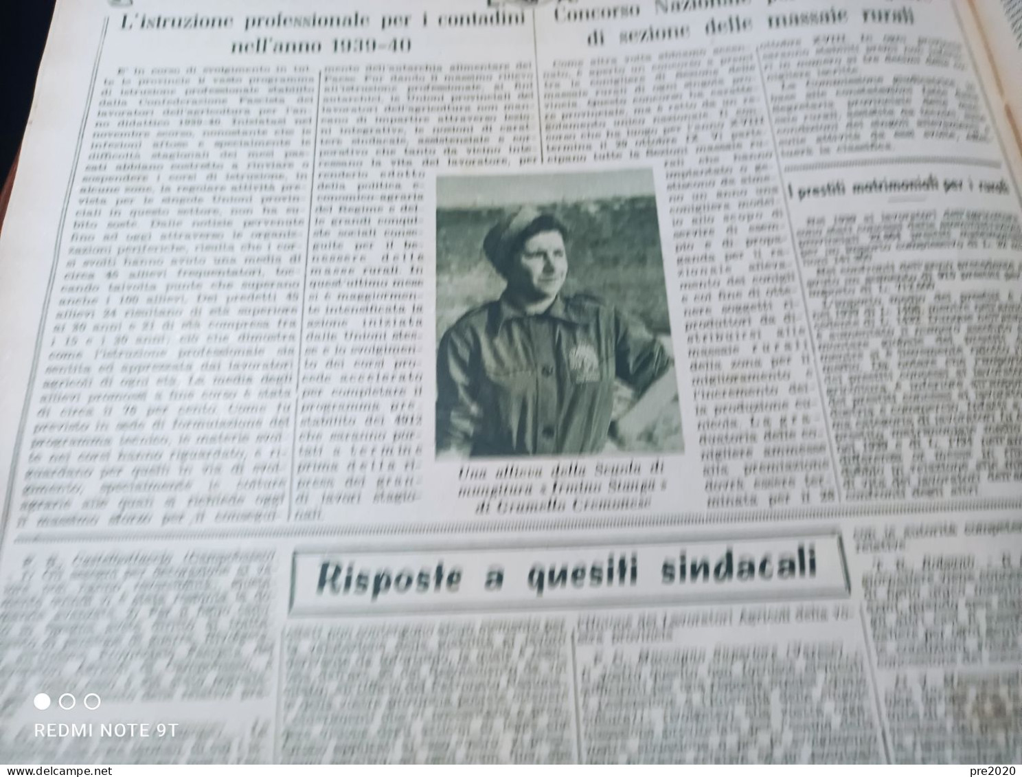 DOMENICA DELL’AGRICOLTORE 1940 GRUMELLO CREMONESE - Other & Unclassified