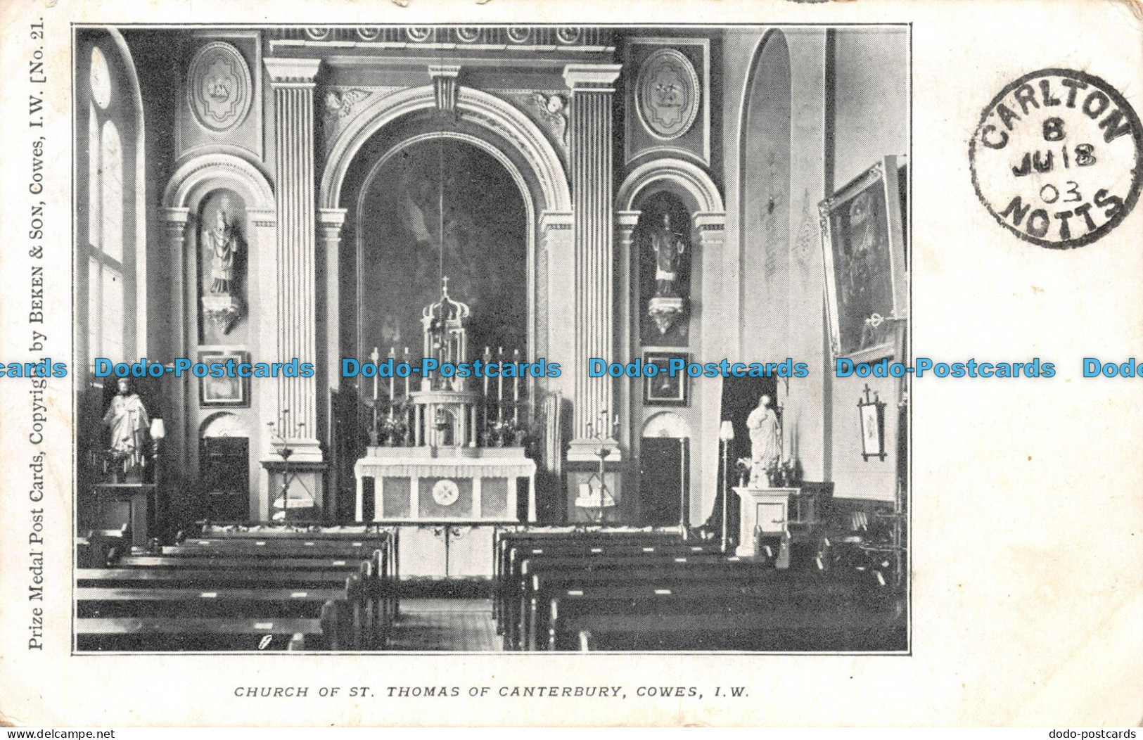 R106440 Church Of St. Thomas Of Canterbury. Cowes. I. W. 1903 - Welt