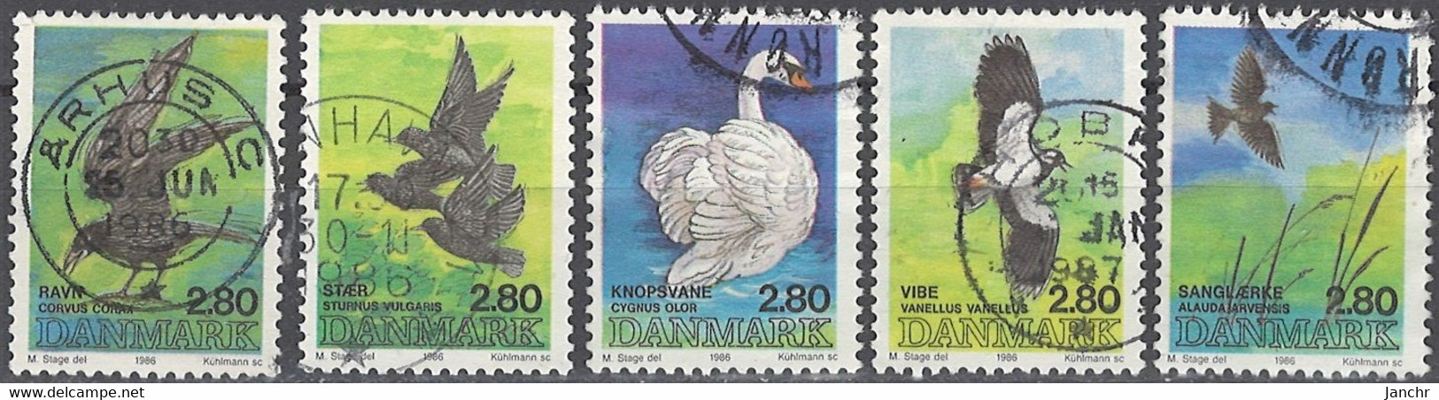 Denmark 1986. Mi.Nr. 872-876, Used O - Oblitérés