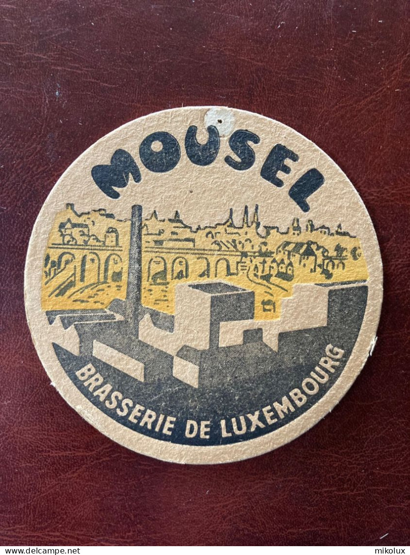 Luxembourg Bieres Mousel   . Sous Bock . Bierdeckel . ( +- 10,6 Cm  ) - Bierdeckel