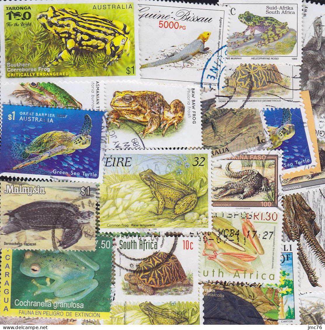 40 Timbres Différents: Grenouilles, Tortues, Crocodiles, Serpents.. - Other & Unclassified