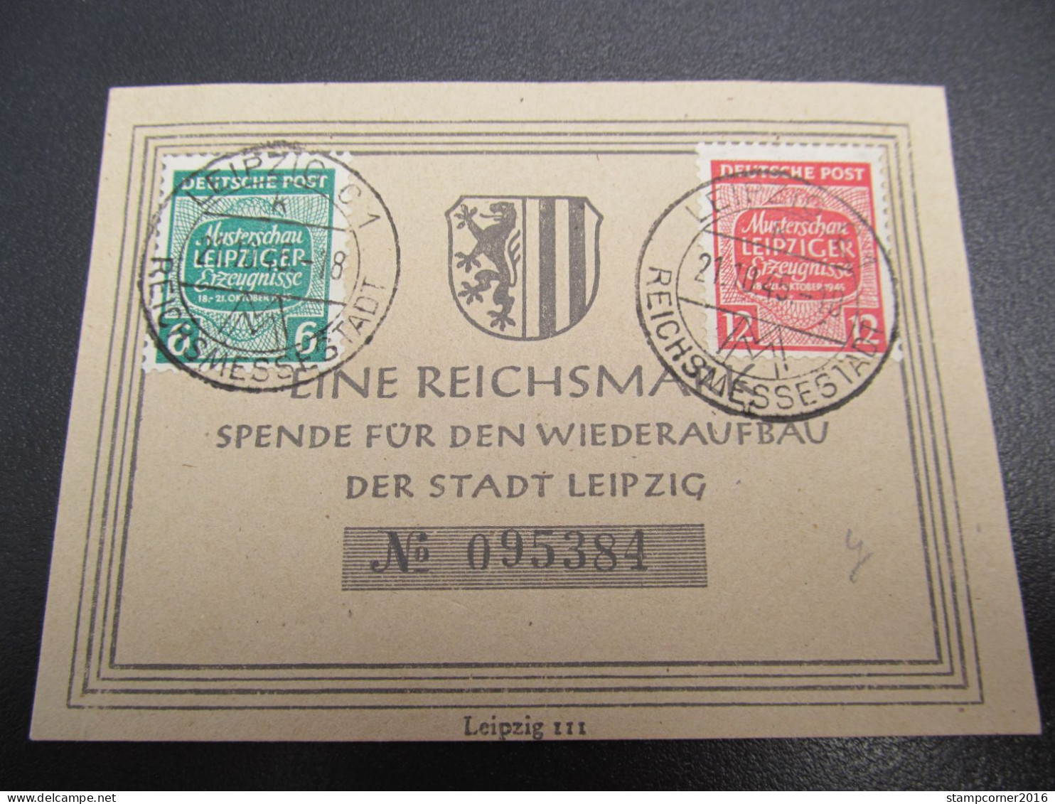 SBZ Nr. 124-125, Sonderkarte, Sonderstempel LEIPZIG  *DEL1011* - Briefe U. Dokumente