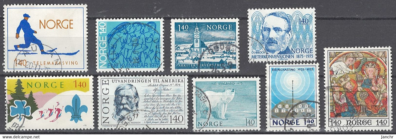 Norwegen Norway 1975. Mi.Nr. 696, 699, 702, 704, 706, 708, 711, 713, 717, Used O - Oblitérés