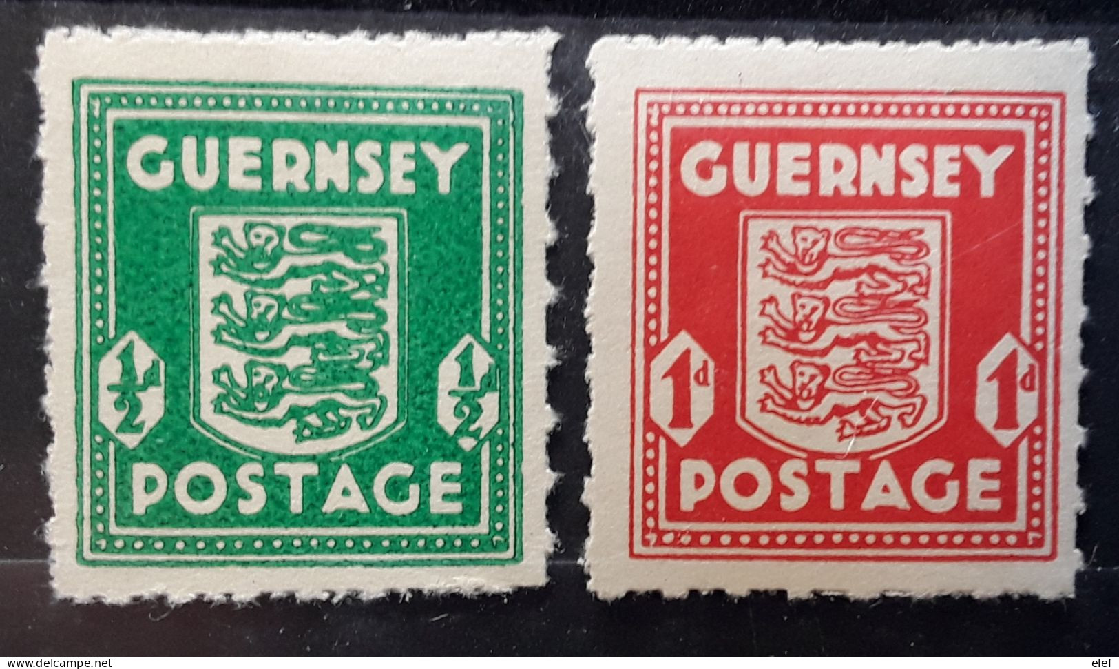 GUERNSEY Guernesey 1941 German Occupation Allemande,  Yvert No  1 & 2 , Half Penny & One Penny Neufs * MH TB - Guernsey