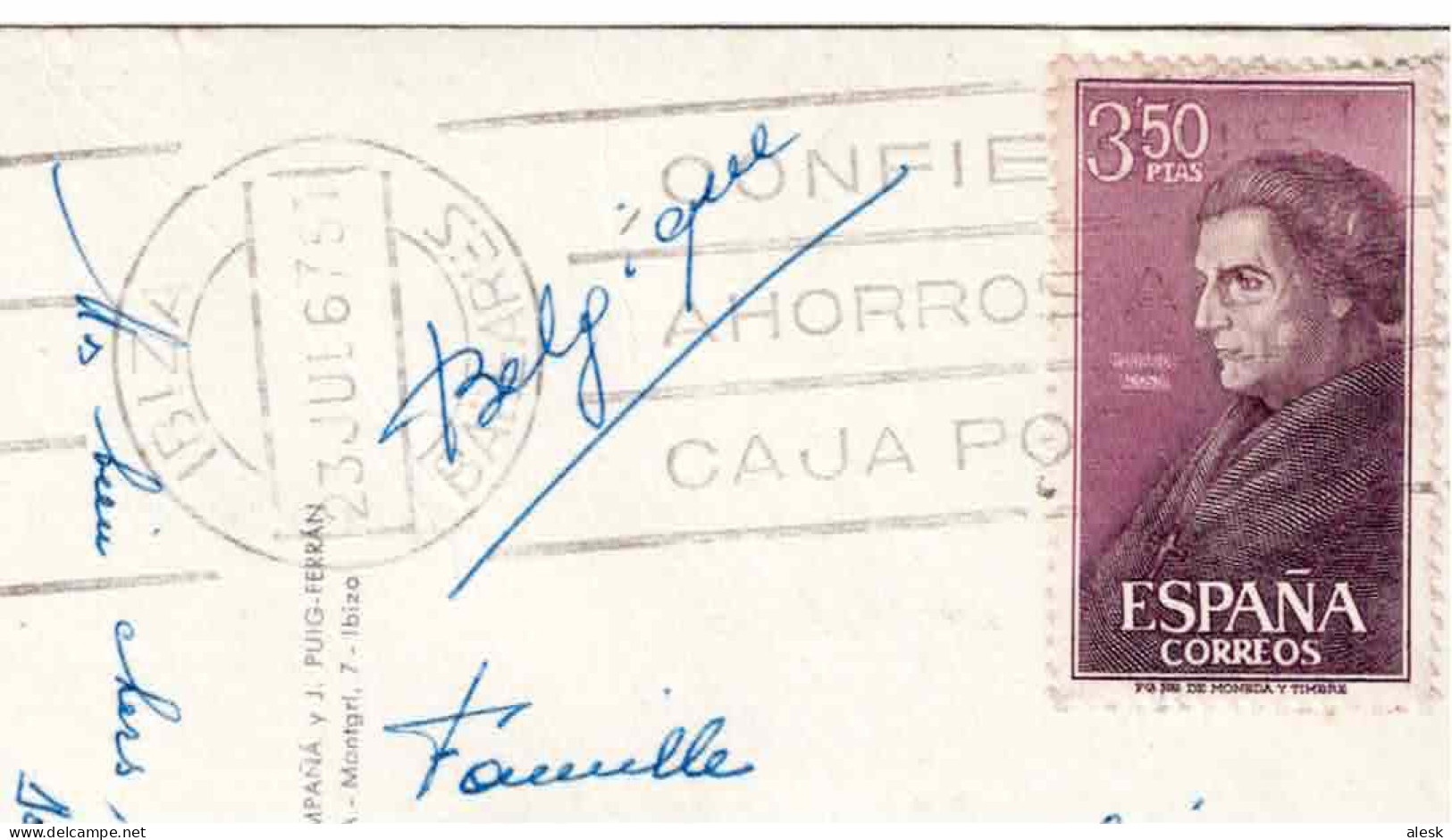 ESPAGNE N°1445 (y&t) - Ibiza 23 Juillet 1967 Pour Metz / Physicien José De Acosta - CP Ibiza - Lettres & Documents