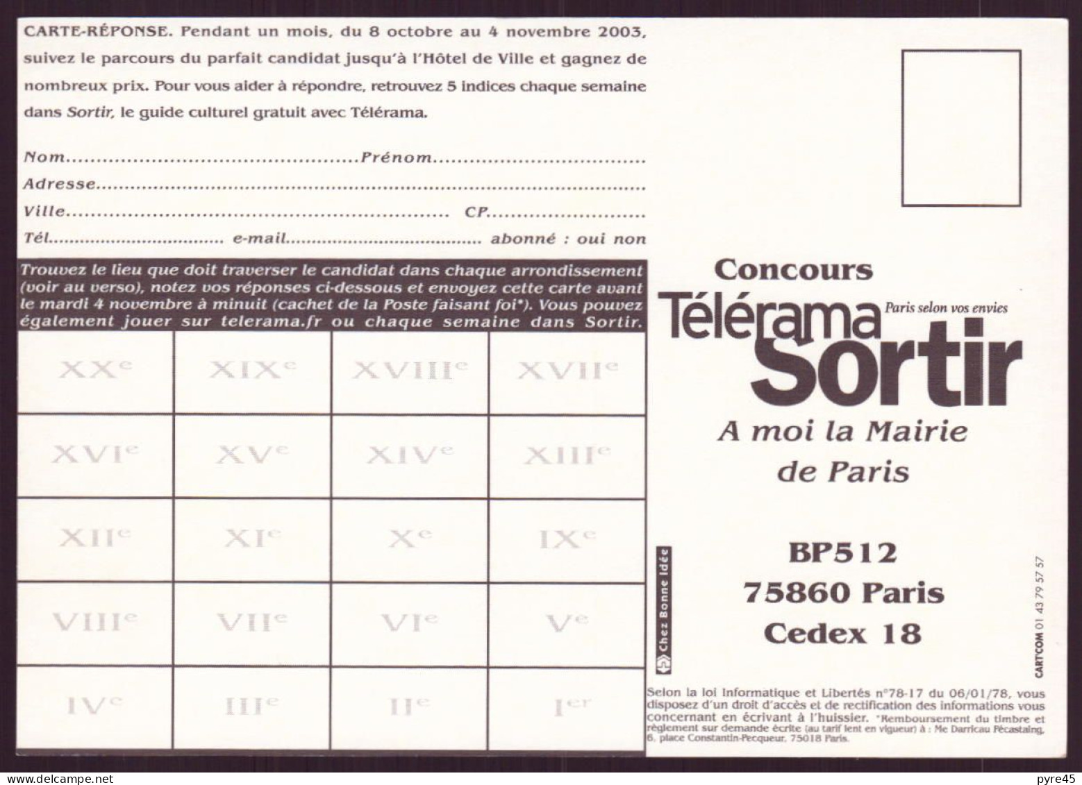 GAGNEZ UN VESPA AVEC TELERAMA SORTIR 2003 - Publicité