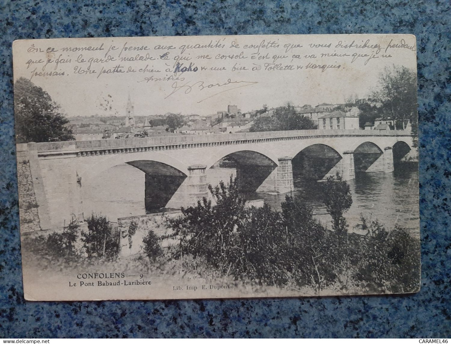 CPA  -  9  - CONFOLENS   - LE PONT BABAUD-LARIBIERE - Confolens