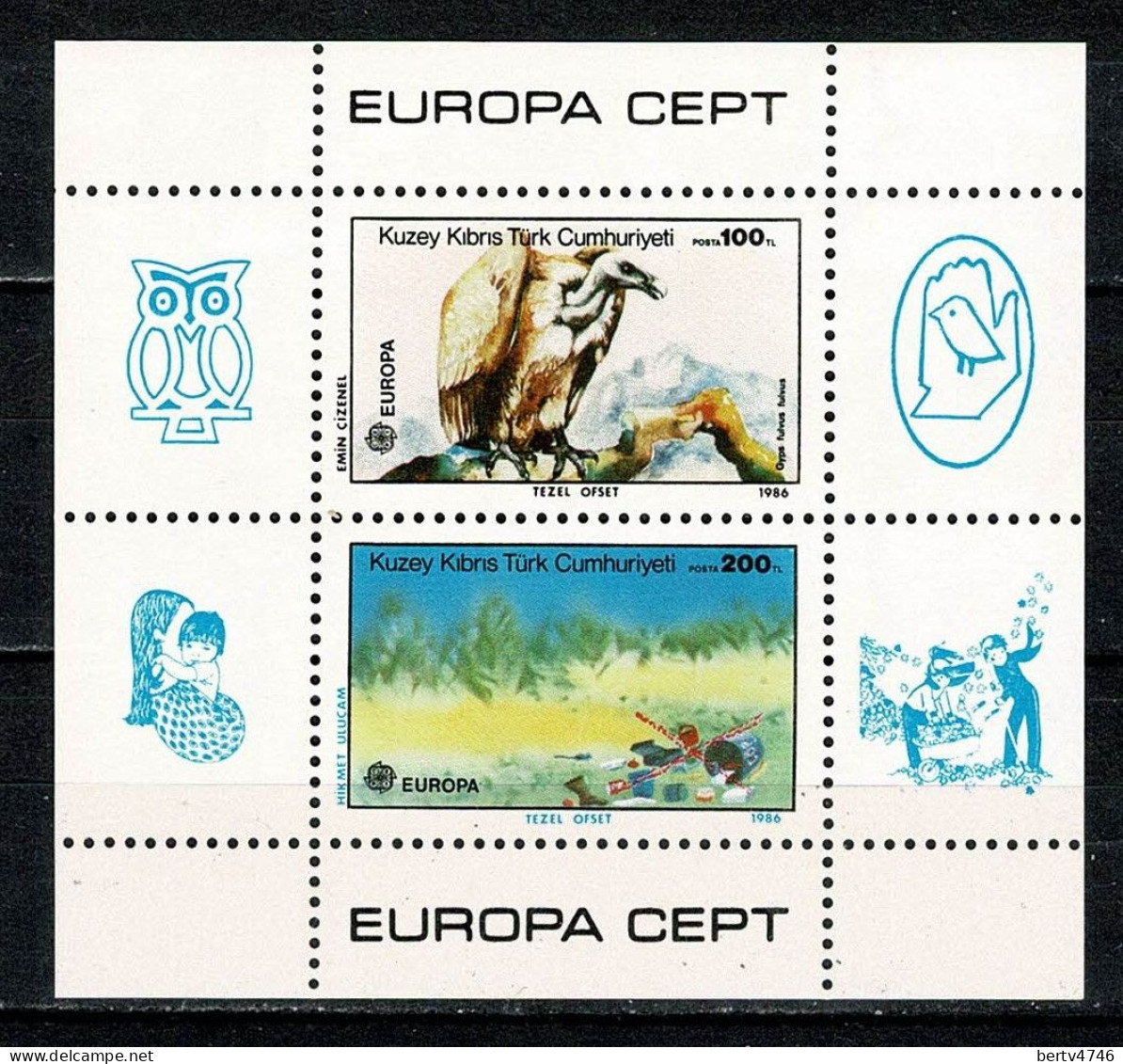 Turkish Cyprus 1982   Yv Bf 5**, Mi Bl 5**,  Europa Cept - Neufs