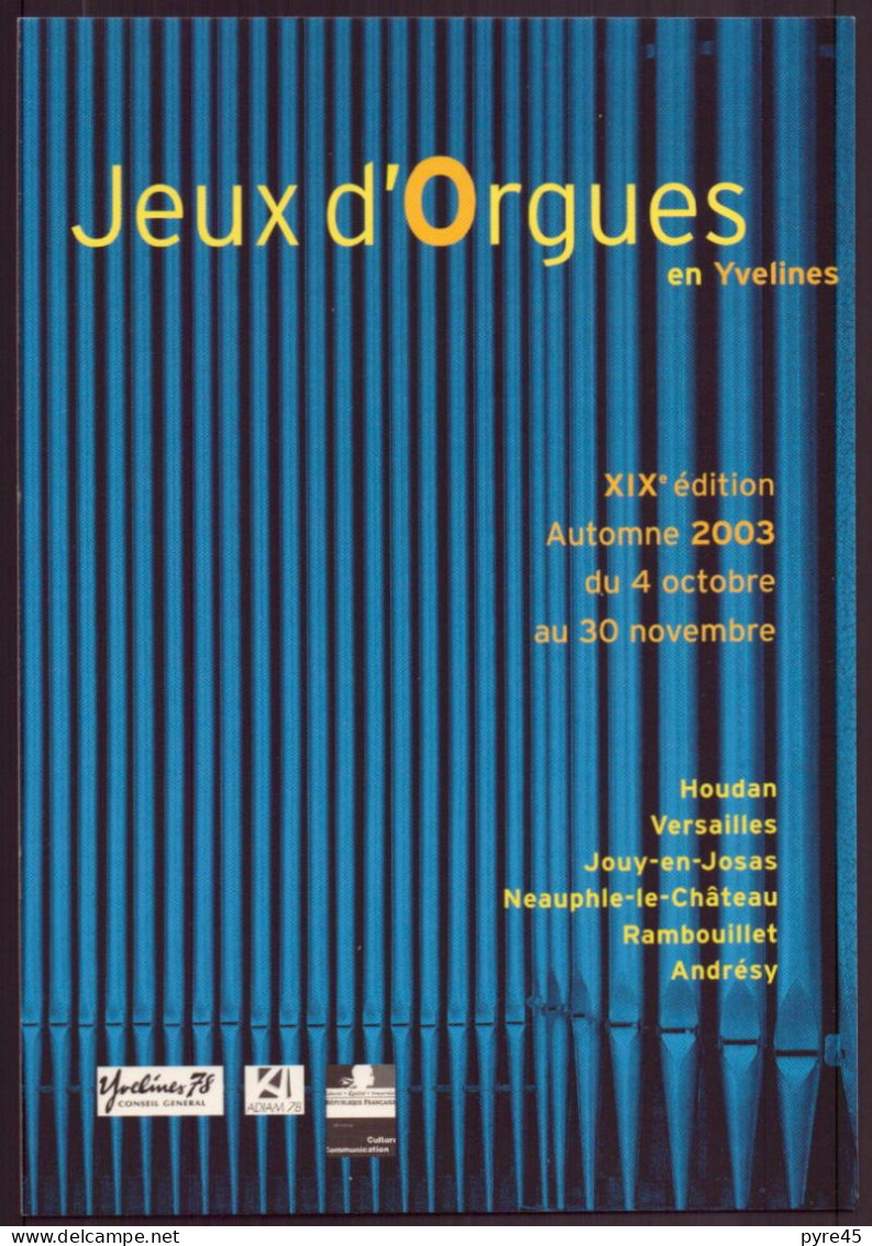 JEUX D ORGUES EN YVELINES AUTOMNE 2003 - Sonstige & Ohne Zuordnung