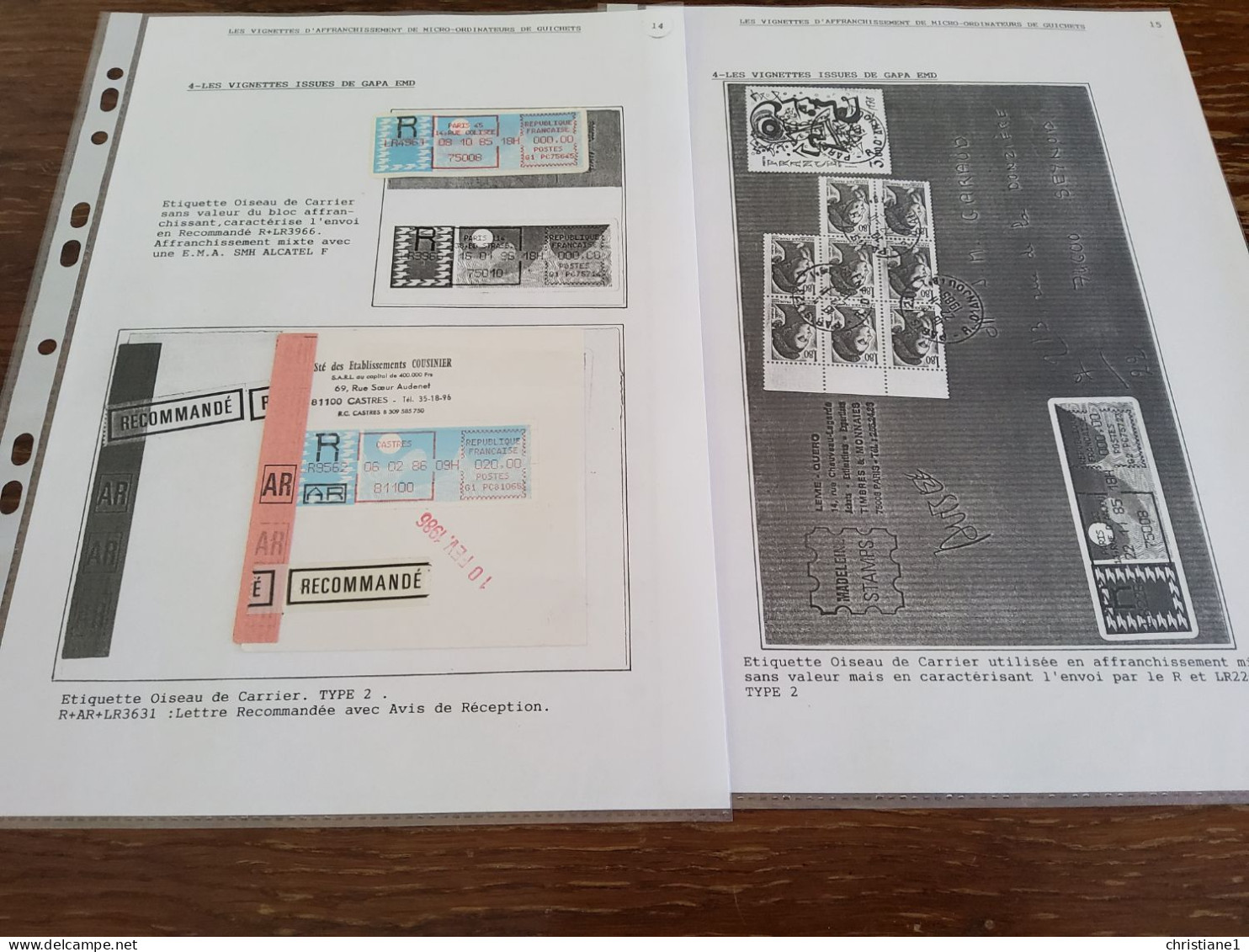 Dossier de 48 pages et plus de 100 vignettes d affranchissement