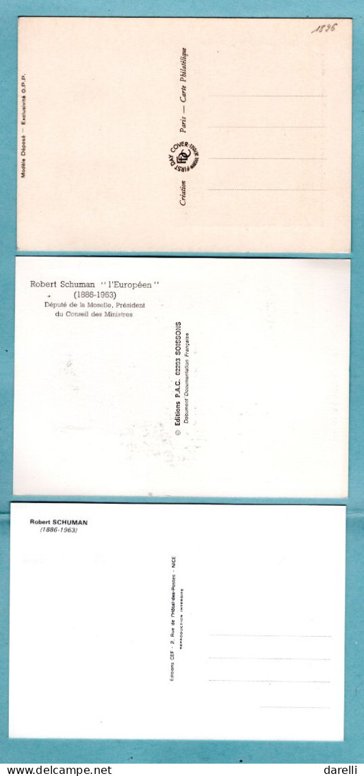 Carte Maximum 1975 - Robert Schuman - Fondateurs De La Construction Européenne - YT 1826 - Paris & 57 Scy Chazelle - 1970-1979