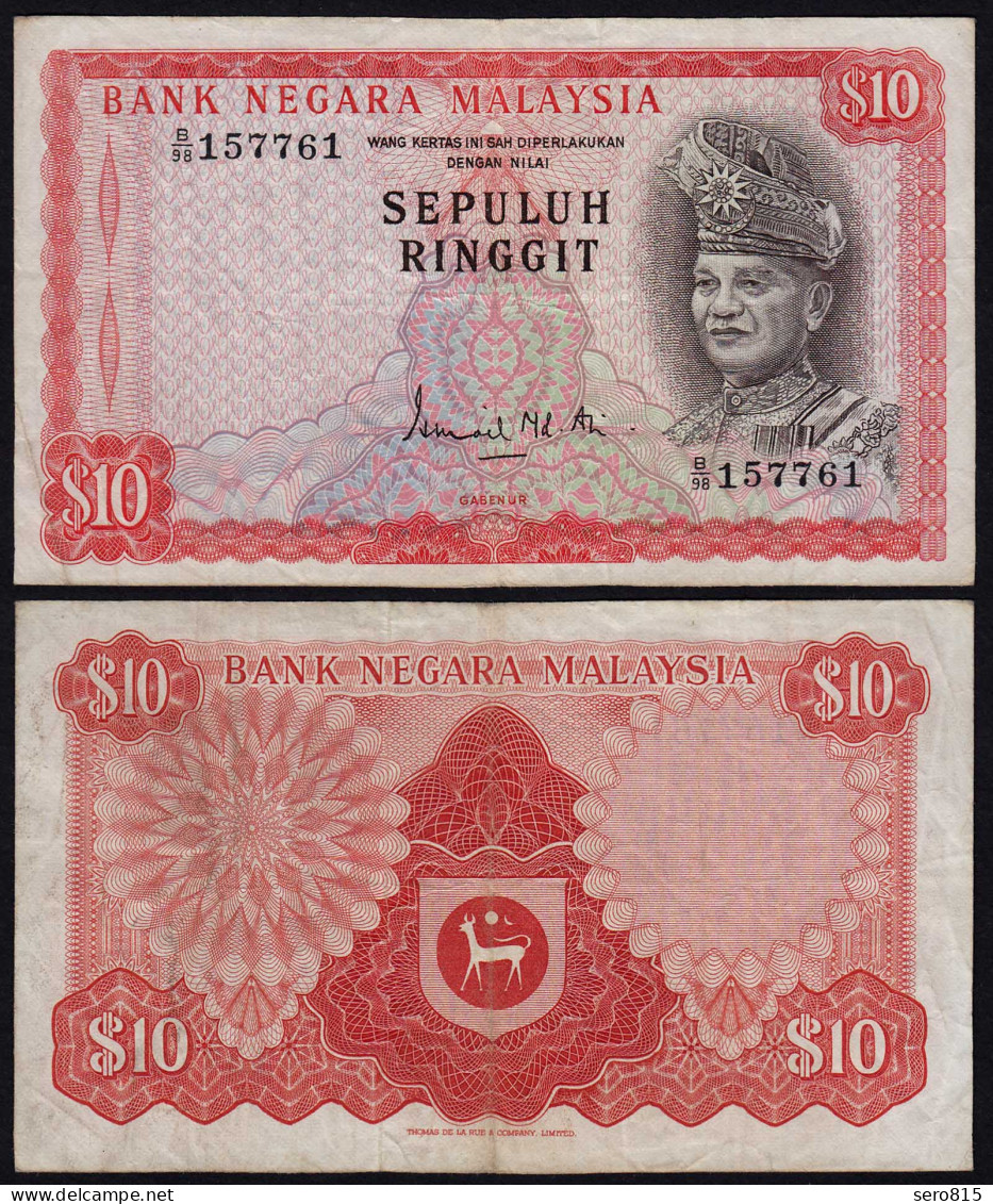 Malaysia 10 Ringgit Banknote ND (1972/76) Pick 9a VF- (3-)   (21570 - Autres - Asie
