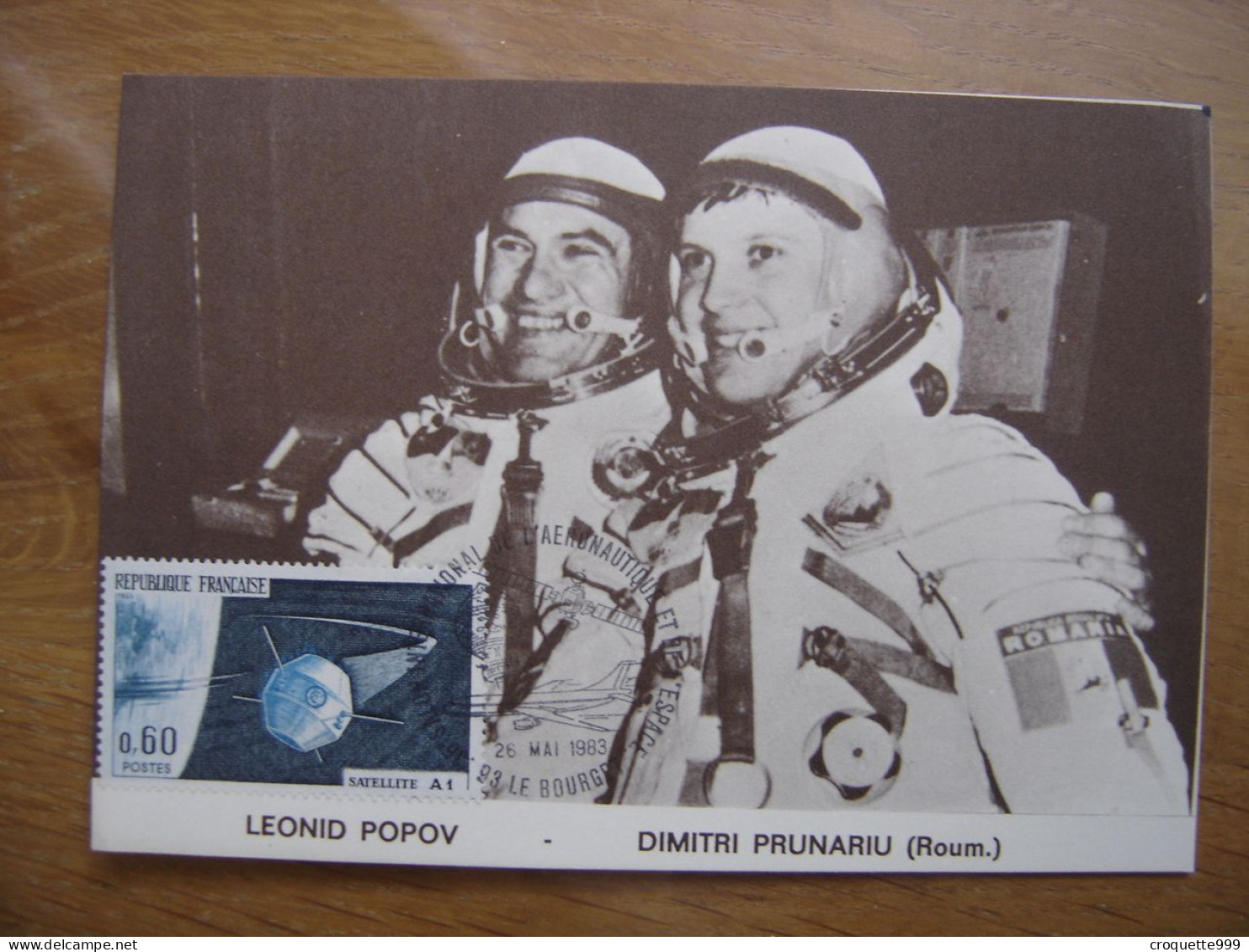 POPOV PRUNARIU Carte Maximum Cosmonaute ESPACE Salon De L'aéronautique Bourget - Collections