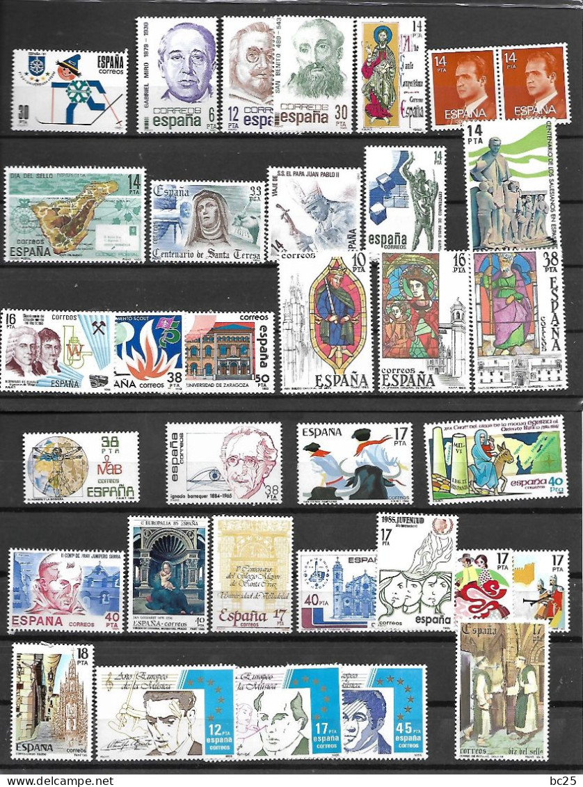 ESPAGNE -85 SUPERBES TIMBRES NEUFS * * AVEC SERIES COMPLETES -GOMMES PARFAITES- DE 1967 A 2000-3 SCANS - Sonstige & Ohne Zuordnung