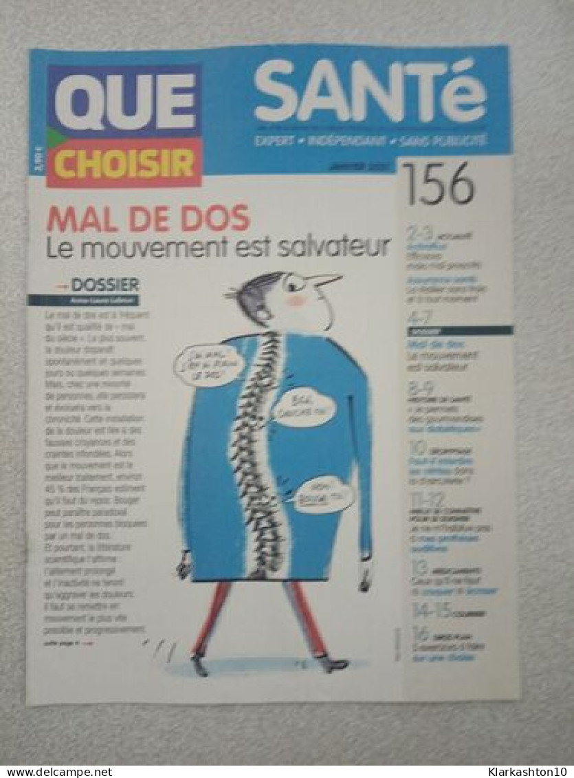 Que Choisir Santé N° 156 - Non Classés