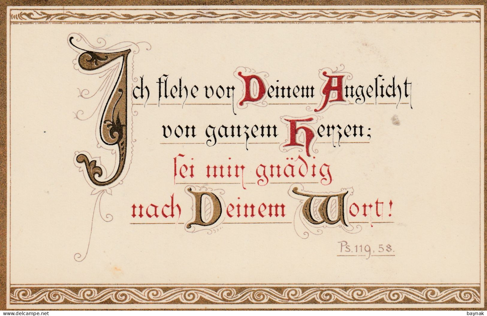 TH3580   --   ICH STEHE.....  --  Psalm  --  SPRUCHKARTE, SAYING CARD  --  1921 - Autres & Non Classés