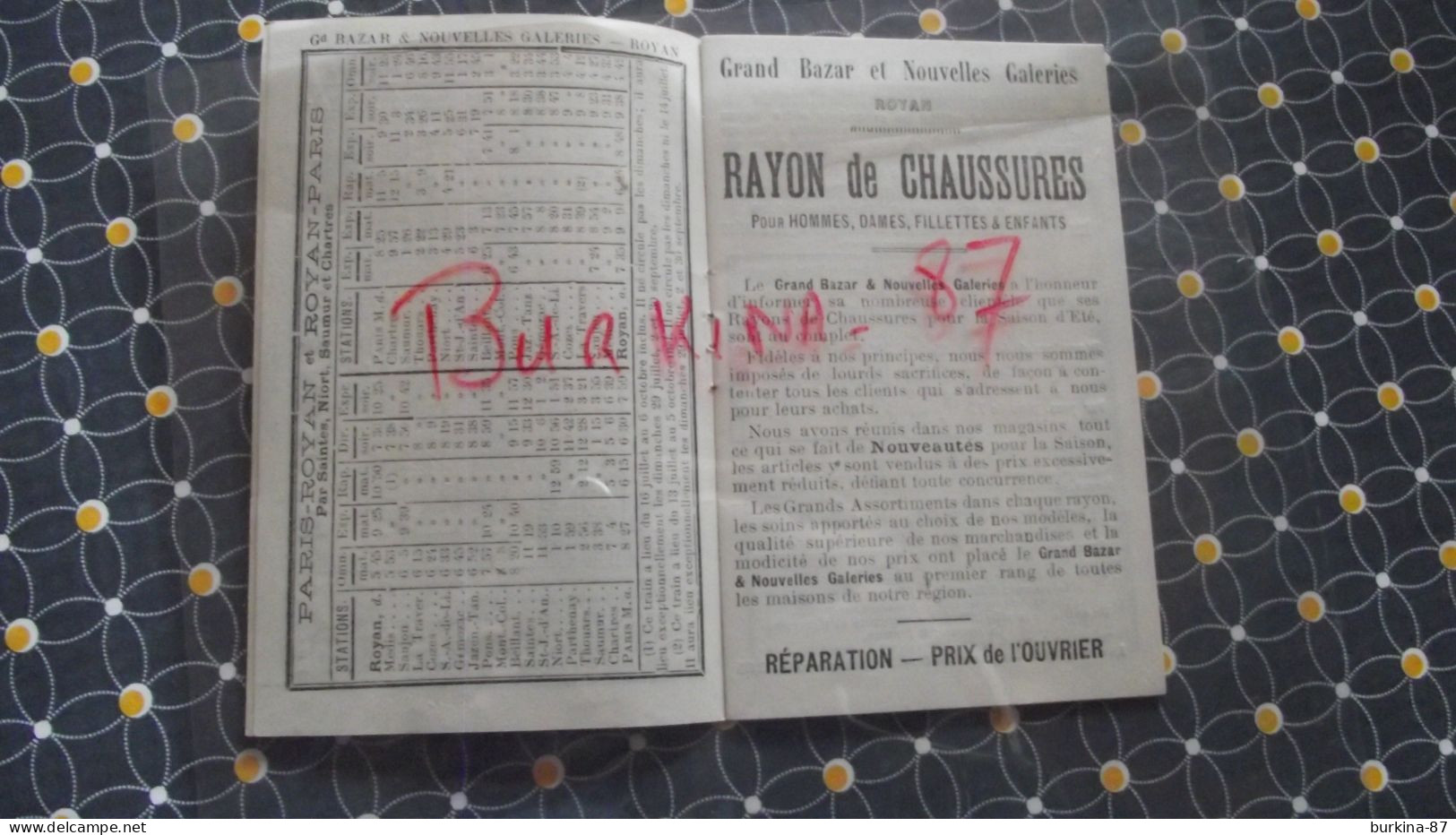 ROYAN,  Eté 1906, Petit Guide Offert Par Les Nouvelles Galeries, 22 Pages - Dépliants Touristiques