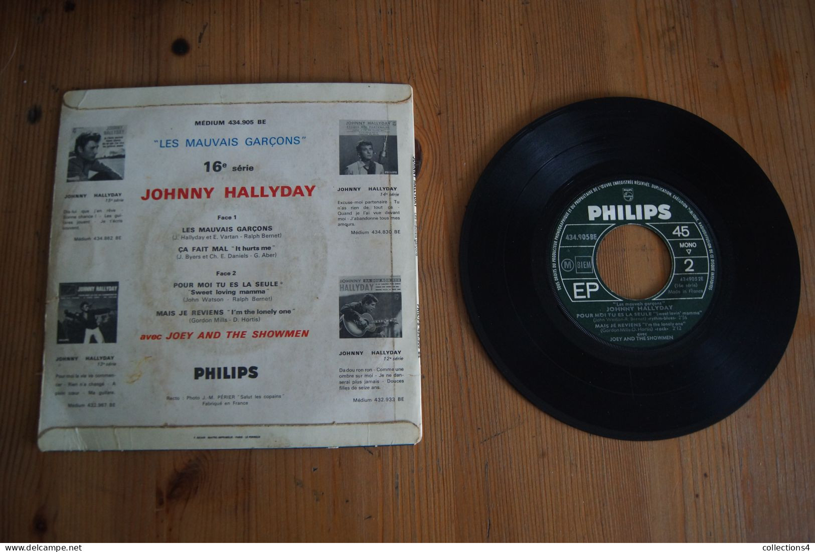 JOHNNY HALLYDAY LES MAUVAIS GARCONS EP 1964 VARIANTE - 45 T - Maxi-Single