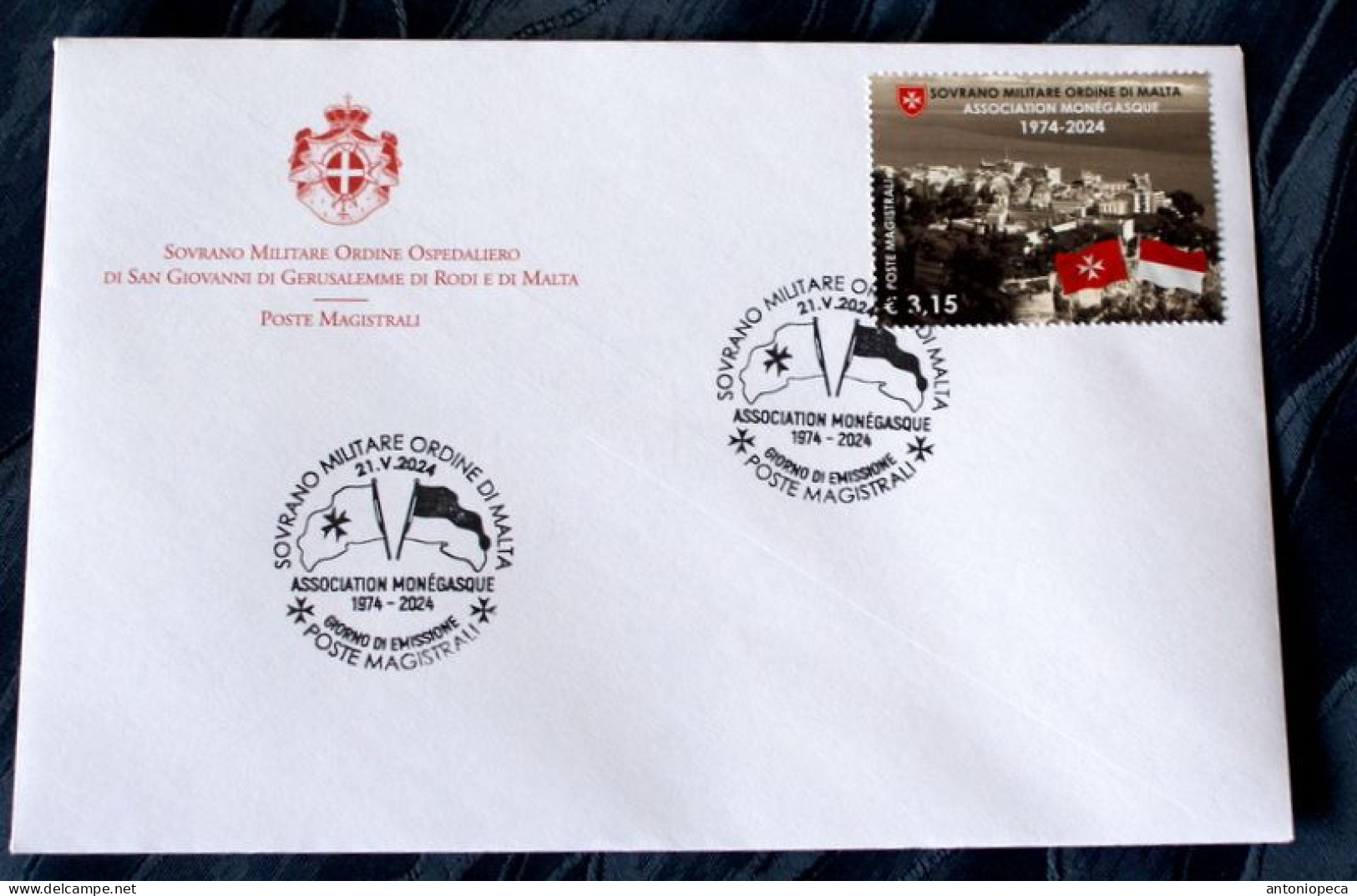 SMOM 2024 50 ANNIVERSARY ASSOCIATION MONEGASQUE  FDC - Malte (Ordre De)