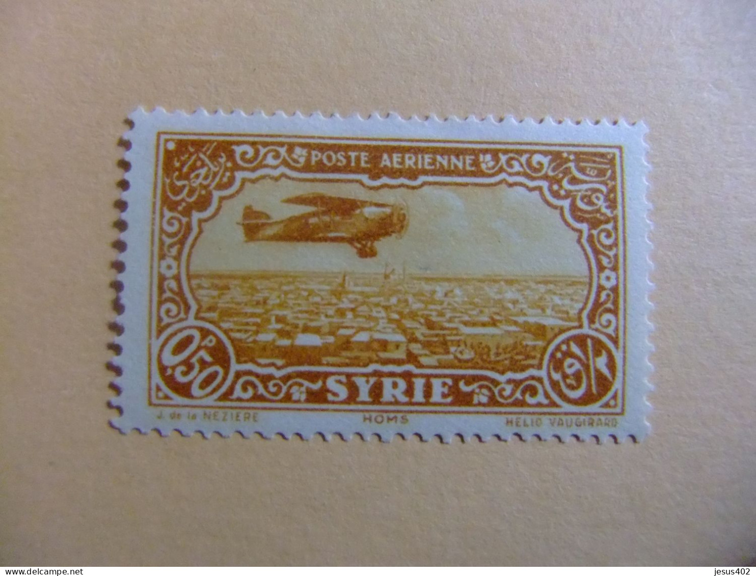 55 SYRIE - SIRIA 1931 / OCUPACION FRANCESA ( AVION Y PAISAJE ) / YVERT PA 50 MH - Airmail