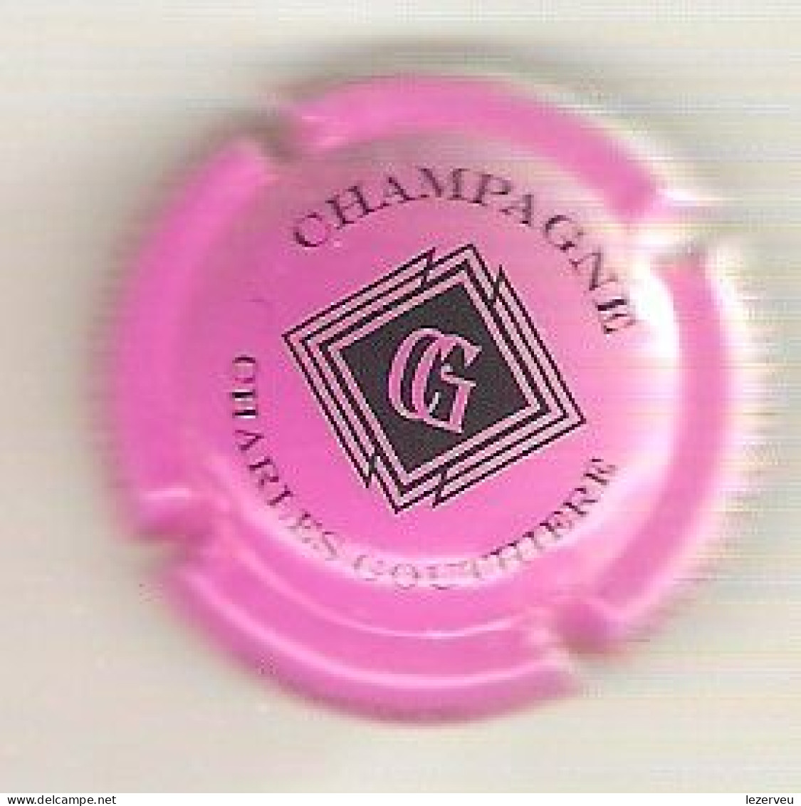 CAPSULE DE MUSELET CHAMPAGNE GOUTHIERE CHARLES  (noir Sur ROSE) - Autres & Non Classés