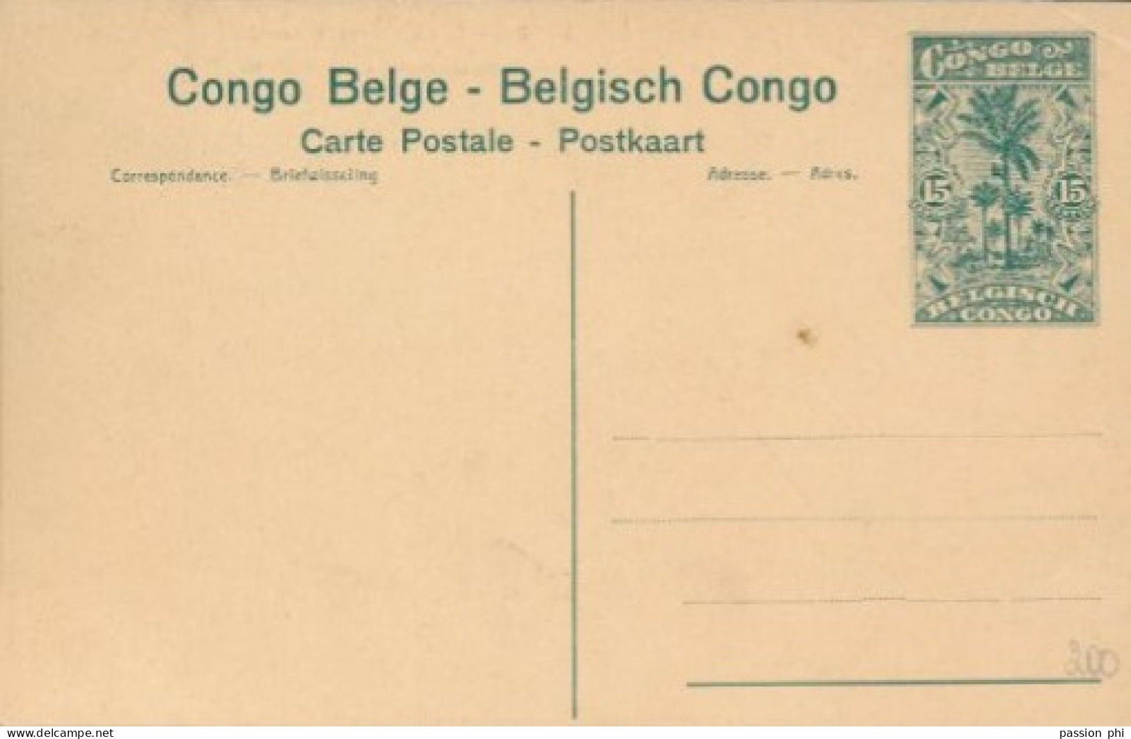 ZAC BELGIAN CONGO   PPS SBEP 61 VIEW 102 UNUSED - Enteros Postales