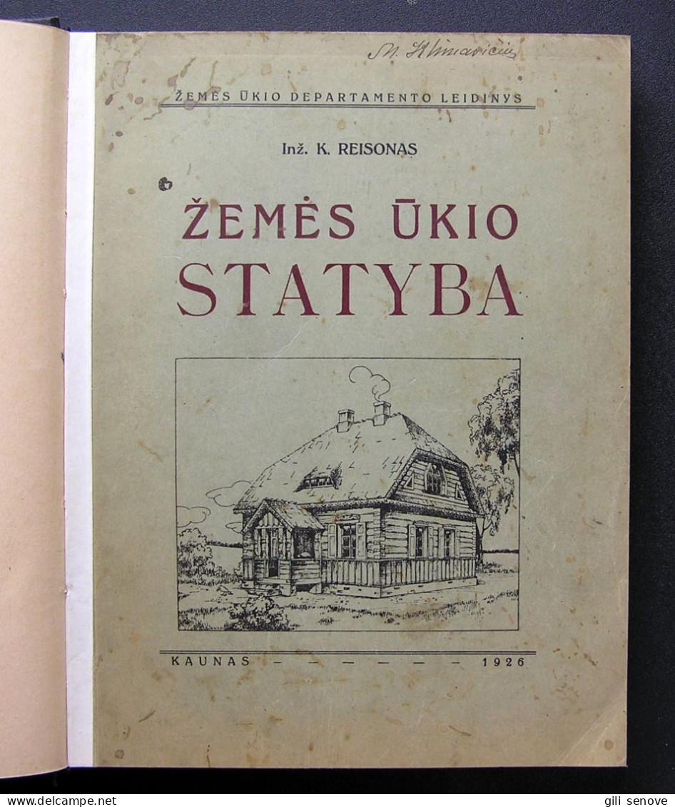 Lithuanian Book / Žemės ūkio Statyba By Reisonas 1926 - Livres Anciens