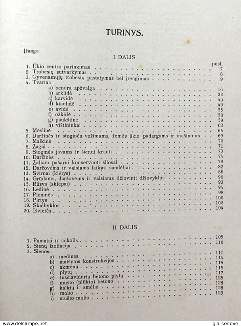 Lithuanian Book / Žemės ūkio Statyba By Reisonas 1926 - Old Books