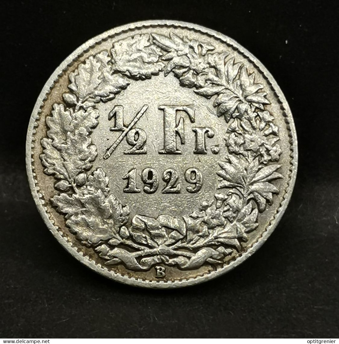 1/2 FRANC ARGENT 1929 B BERNE HELVETIA DEBOUT SUISSE / SWITZERLAND SILVER - 1/2 Franc