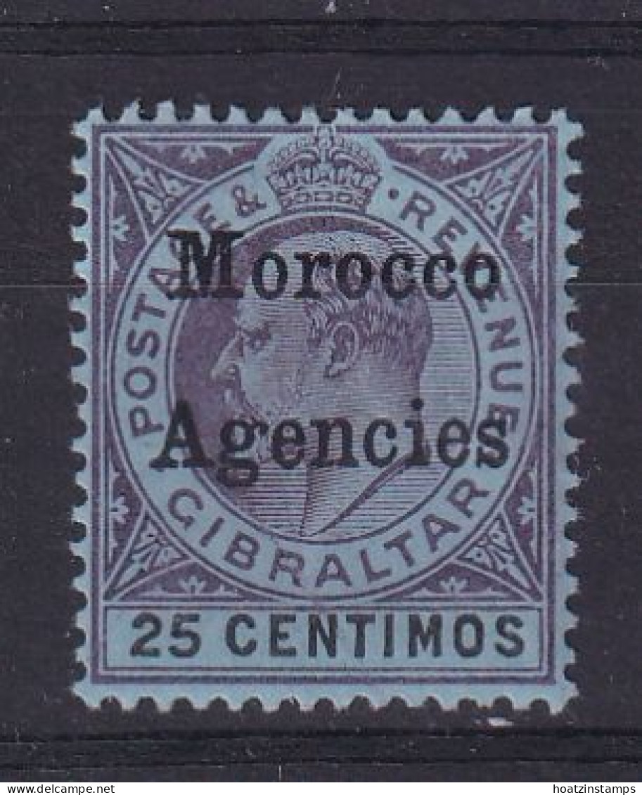 Morocco Agencies - G.B.: 1903/05   Edward 'Morocco Agencies' OVPT     SG20     25c     MH - Morocco (1956-...)