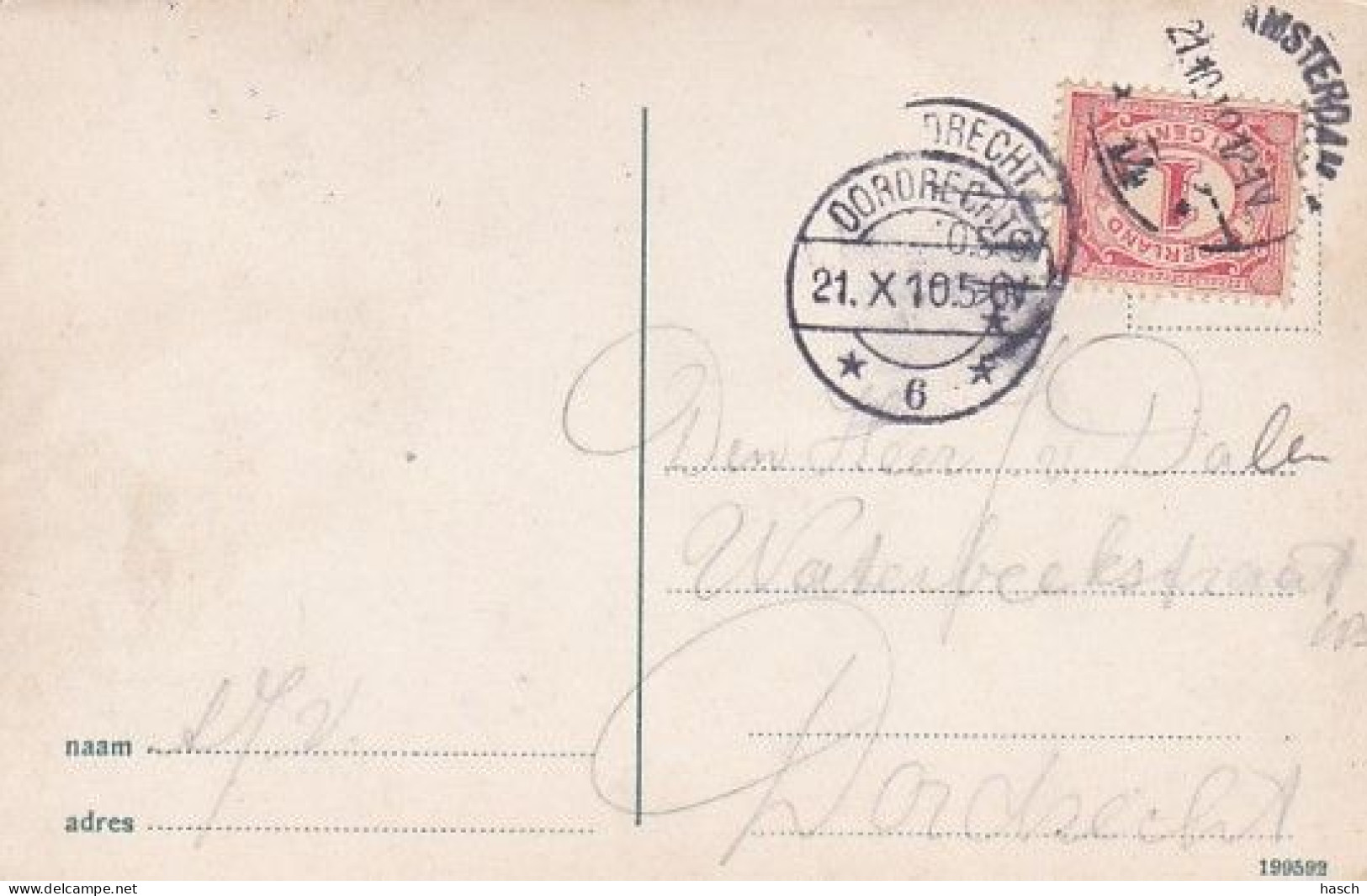 1887	86	Edam, Kwakelbrug (poststempel 1910) - Edam