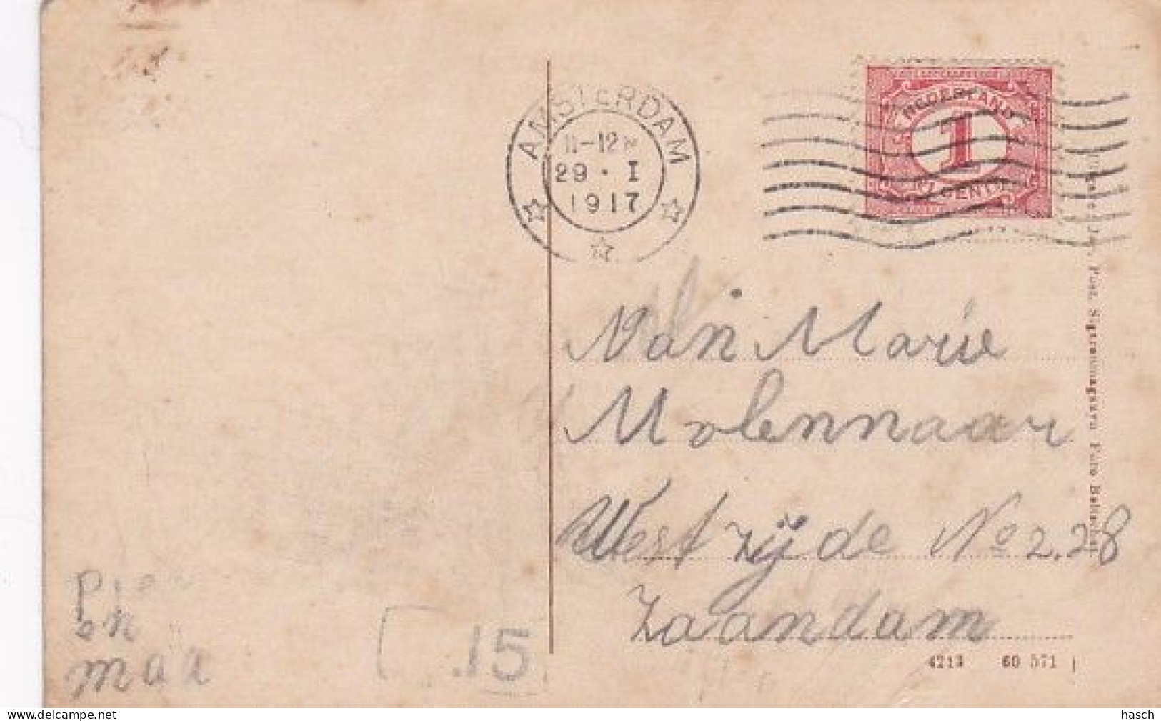 188759Kollum, Eskeslaan (poststempel 1917)(kleine Vouwen In De Hoeken) - Otros & Sin Clasificación