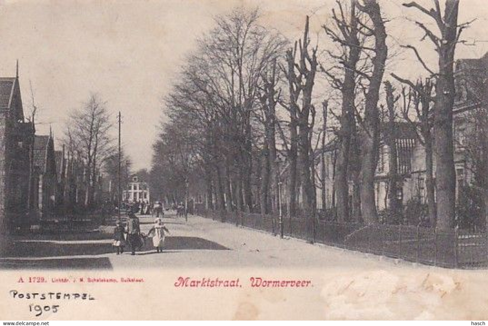 1887	26	Wormerveer, Marktstraat (poststempel 1905) - Wormerveer