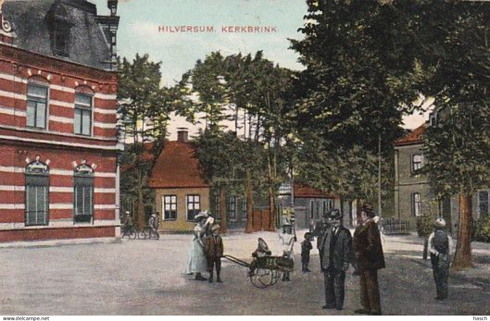 1887	9	Hilversum, Kerkbrink (poststempel 1907) - Hilversum