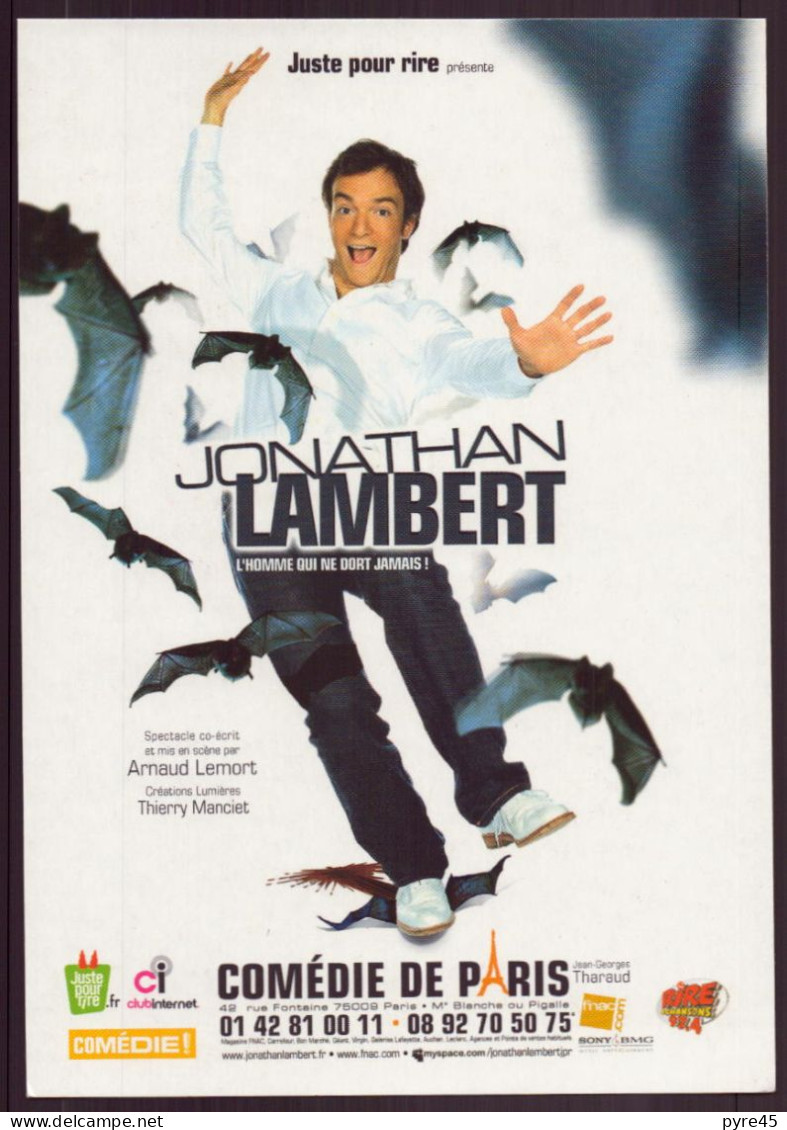 JONATHAN LAMBERT L HOMME QUI NE DORT JAMAIS COMEDIE DE PARIS - Artistes