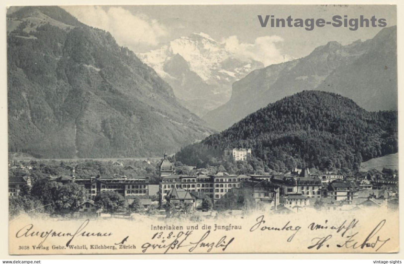 Switzerland: Interlaken & Die Jungfrau (Vintage PC 1904) - Interlaken