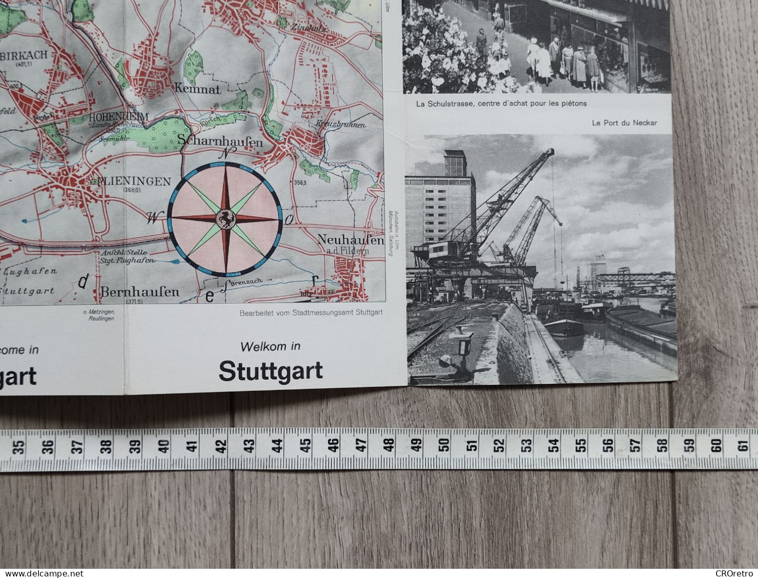 STUTTGART - GERMANY, Vintage Map, Tourism Brochure, Prospect, Guide (pro3) - Dépliants Touristiques