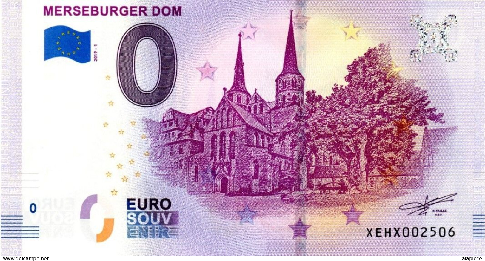 Billet Touristique - 0 Euro - Allemagne - Merseburger Dom (2019-1) - Essais Privés / Non-officiels