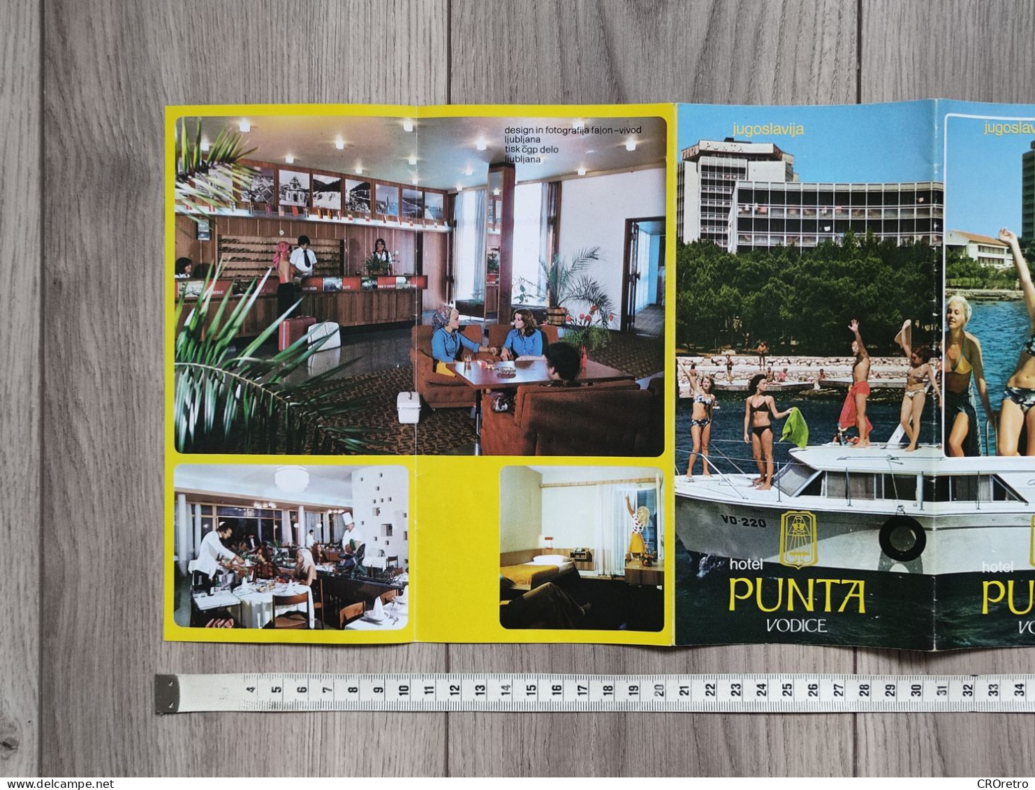 VODICE - CROATIA (ex Yugoslavia) - Hotel "Punta", Vintage Tourism Brochure, Prospect, Guide - Dépliants Touristiques