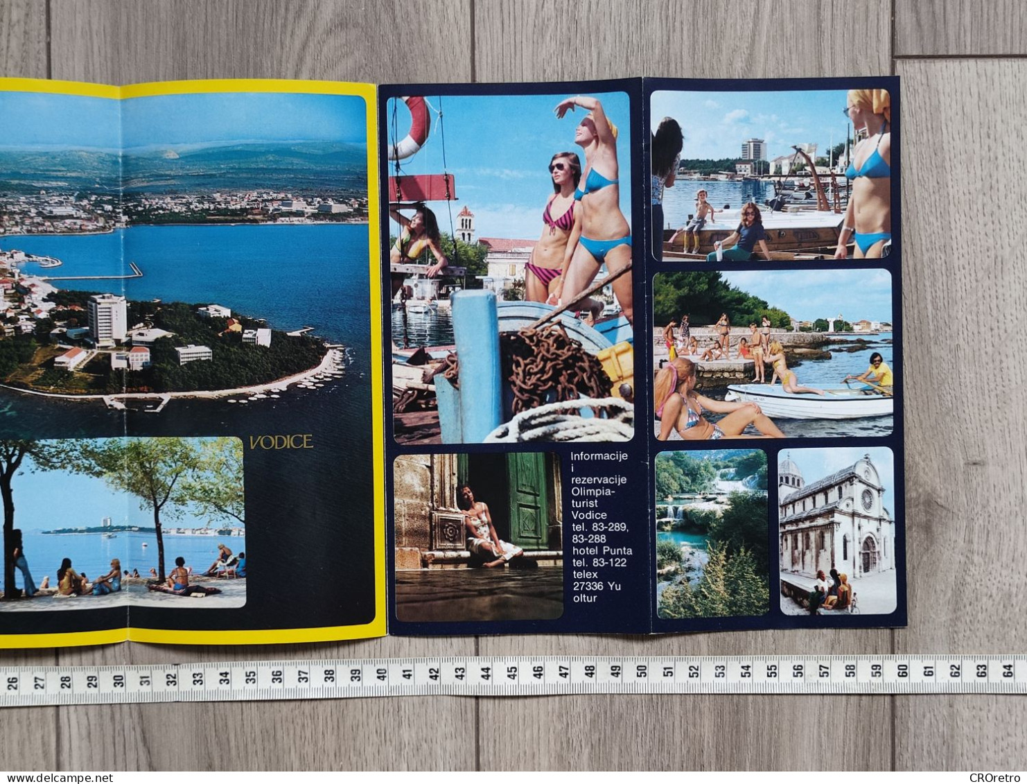 VODICE - CROATIA (ex Yugoslavia) - Hotel "Punta", vintage tourism brochure, prospect, guide