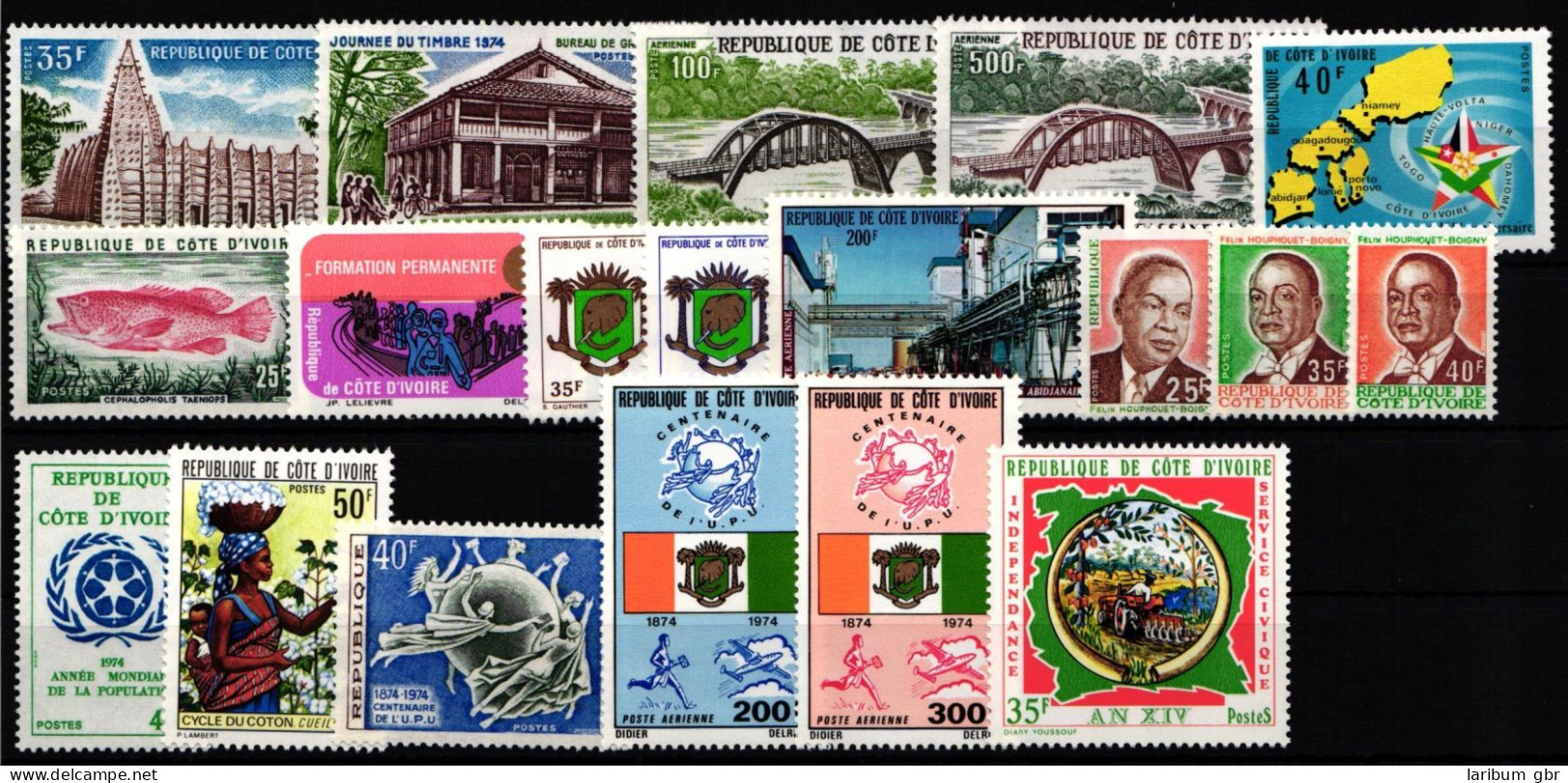 Elfenbeinküste Jahrgang 1974 Postfrisch #NH529 - Côte D'Ivoire (1960-...)