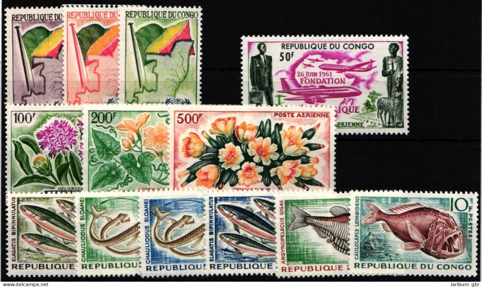 Kongo (Brazzaville) Jahrgang 1961 Postfrisch #NH573 - Autres & Non Classés