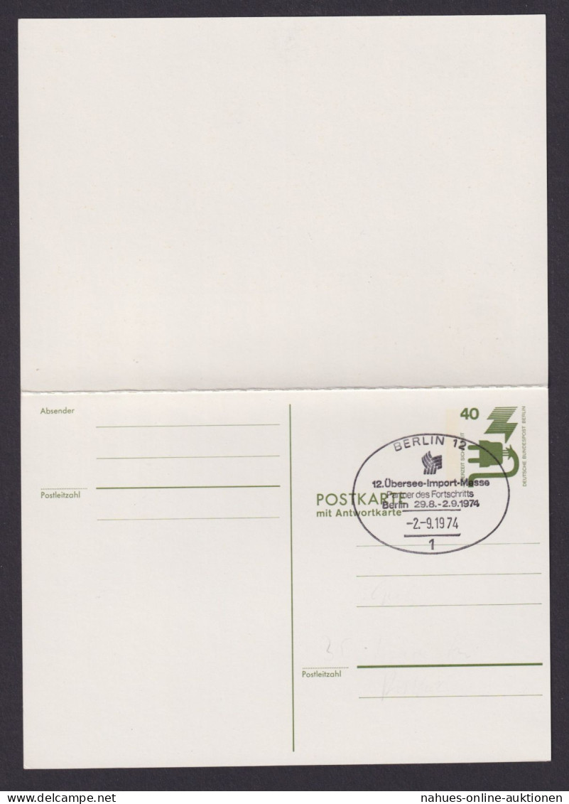 Briefmarken Berlin Ganzsache 40 Pfg. Unfallverhütung F/A Berlin 12 Übersee - Lettres & Documents