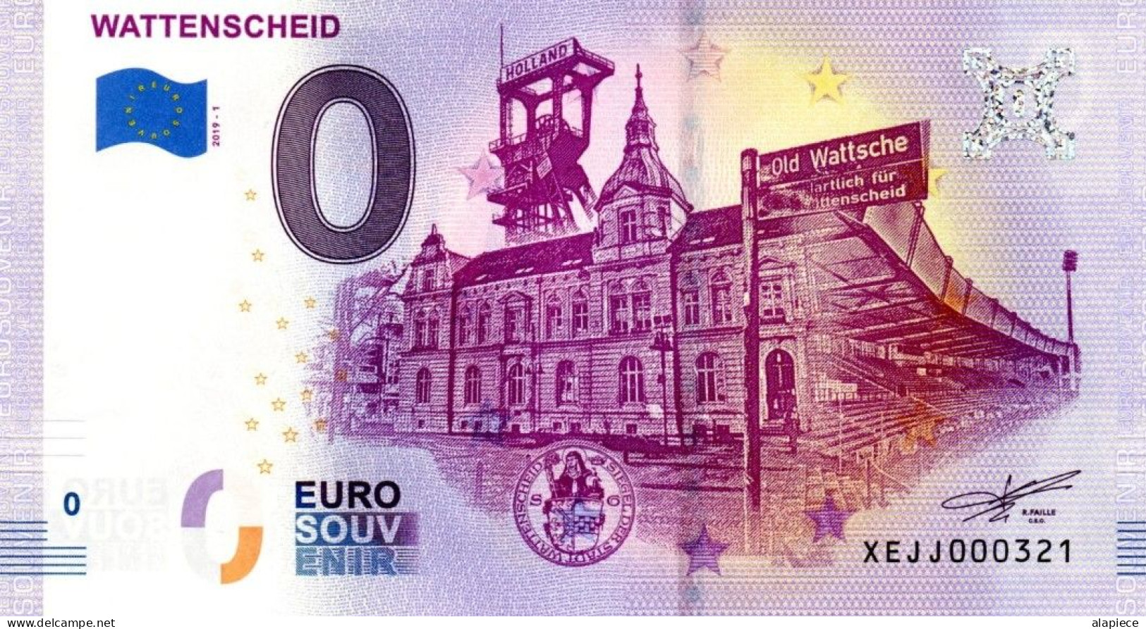 Billet Touristique - 0 Euro - Allemagne - Wattenscheid (2019-1) - Private Proofs / Unofficial