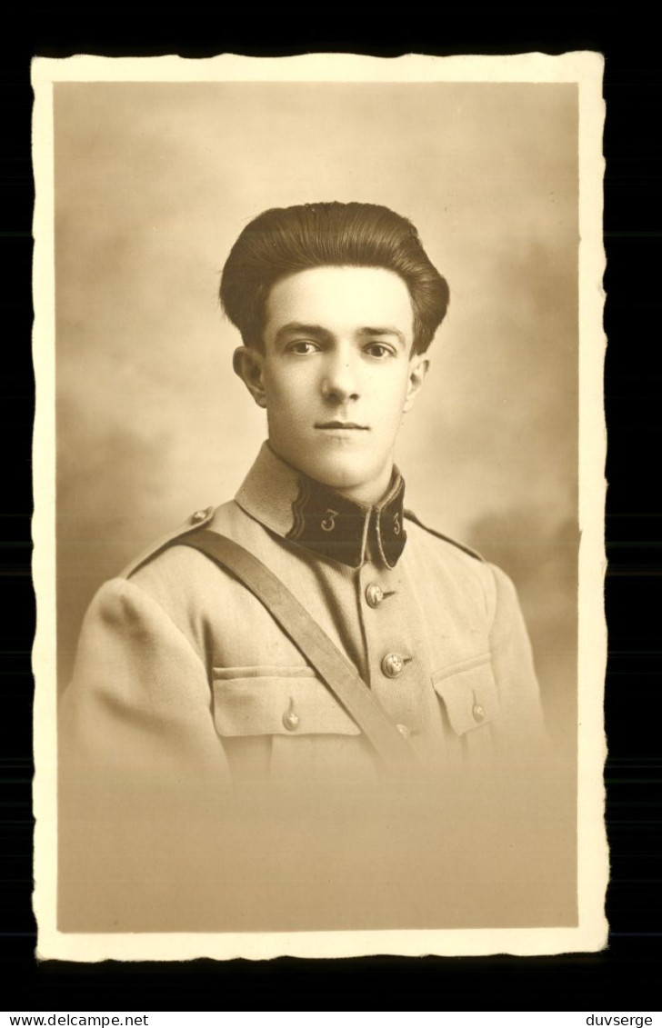 Carte Photo Militaire Soldat Du 3eme Regiment Du Genie Photographie Despagne Arras ( Format 9cm X 14cm ) - Regimente